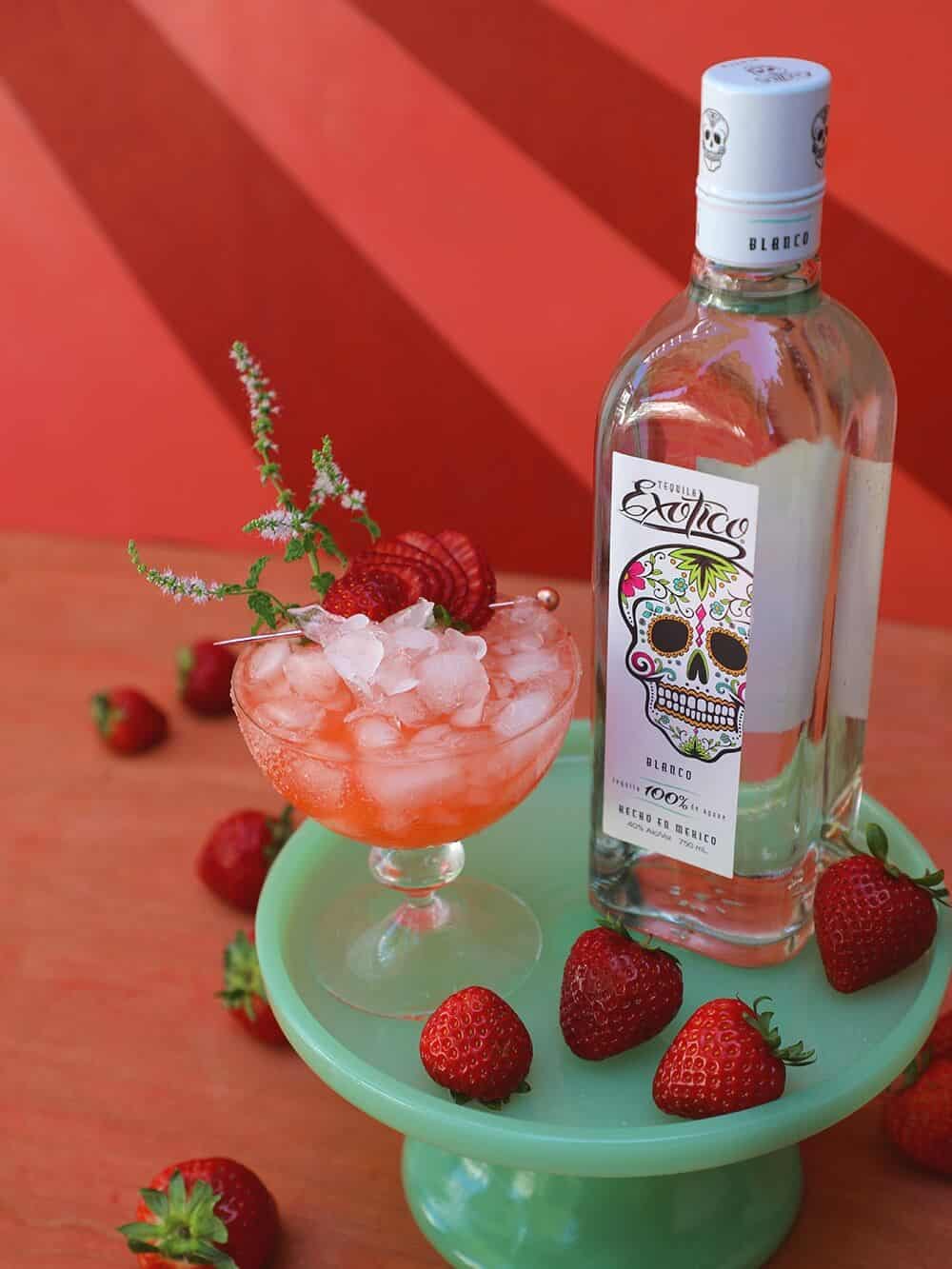 STRAWBERRY MINT MARGARITA BY DRINKING WITH CHICKENS