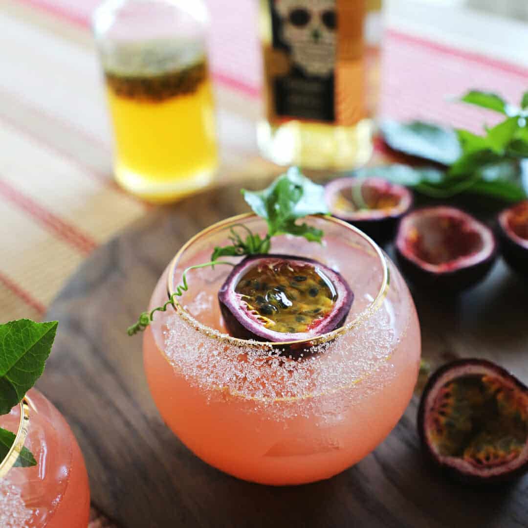 A Sneak Beak at the Passion Fruit Margaritas Recipe by Drinking with Chickens
